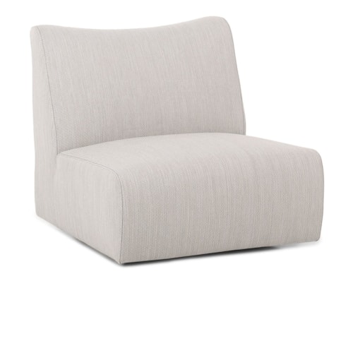 Contemporary Outdoor Swivel Accent Chair with Quick Drying Foam Seat