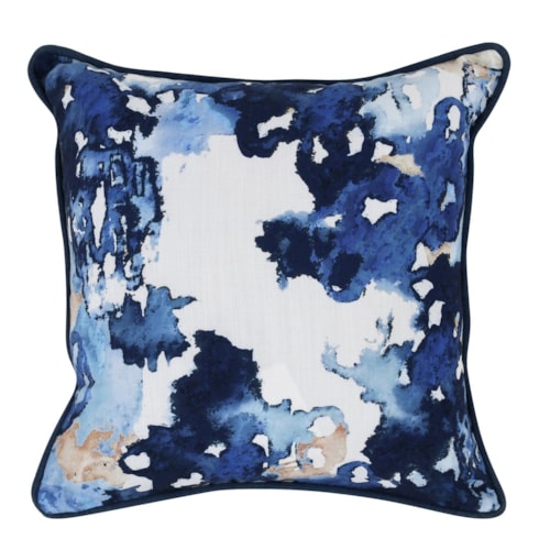 Indoor/Outdoor Hilton Blue Pillow 18"x18"