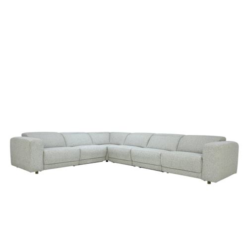 Contemporary 6-Piece Power Reclining Sectional