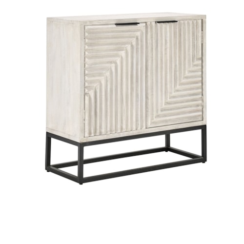 Flint Mango Wood 2Dr Cabinet Coastal White