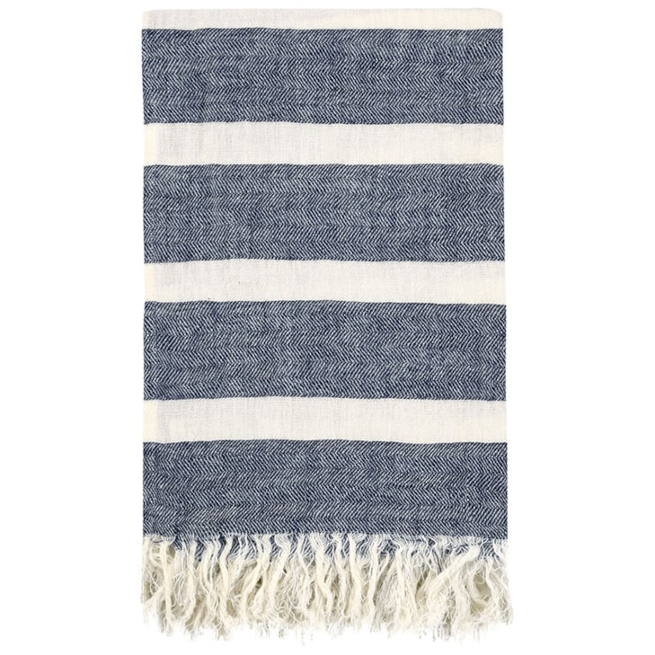 Classic Home THROWS Tc Sherry Navy/ Sagebrush Throw 50X70
