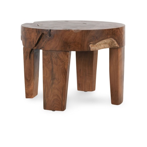 Rustic Round Accent Table