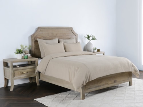 Transitional Queen Bedding with Duvet Ties