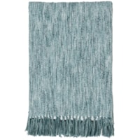 Tc Sharma Chambray Blue Throw 50X70