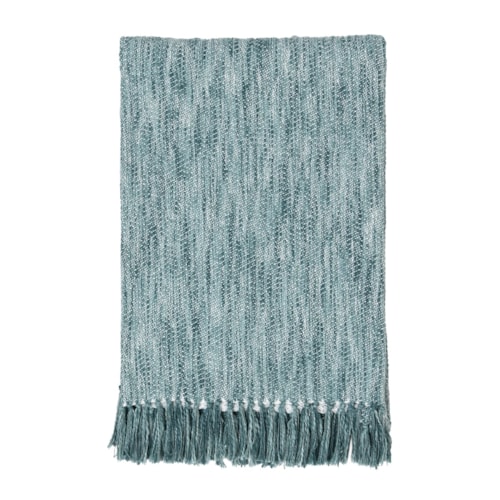 Tc Sharma Chambray Blue Throw 50X70