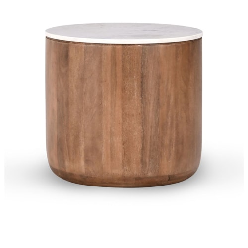 Contemporary Round End Table