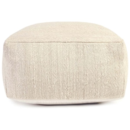 Halter Ivory Pouf 24X24x12
