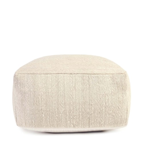 Halter Ivory Pouf 24X24x12
