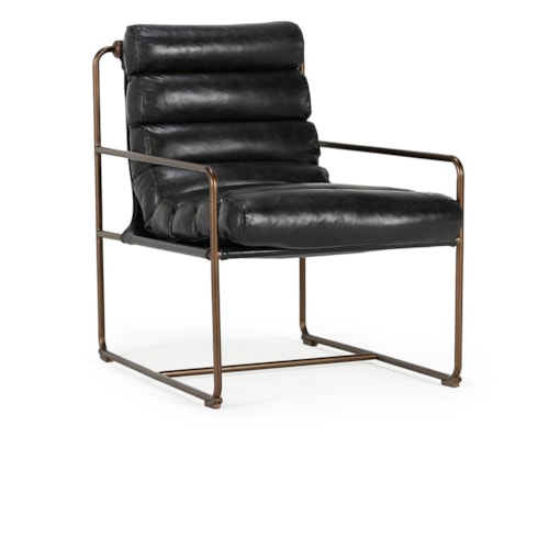 Contemporary Accent Chair with Bustled Back