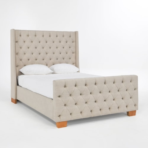 Transitional Tufted Queen Bed
