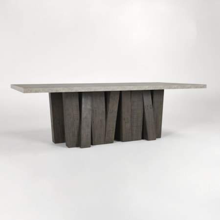 94" Dining Table Olive Brown/Antique Gray