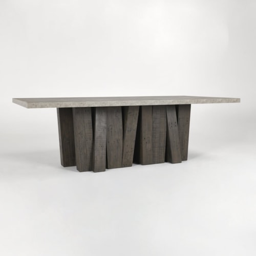 94" Dining Table Olive Brown/Antique Gray