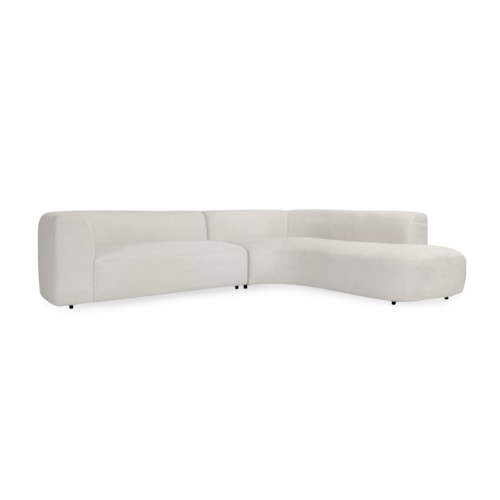 Contemporary 2-Piece Sectional with Chaise