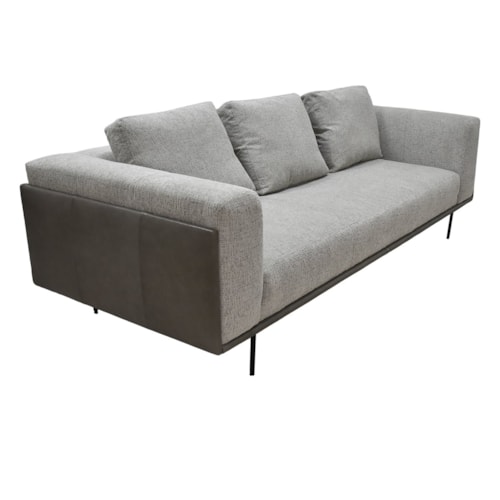 Contemporary Bench Sofa with Track Arms