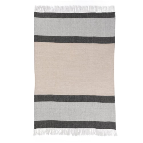 Tc Talara Nat/Charcoal Throw 50X70