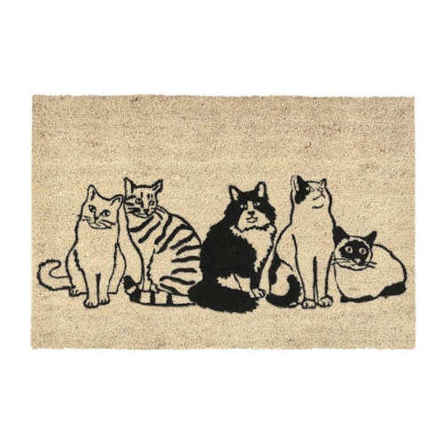 Doormat Kitty Crew Black/Sand 24X36