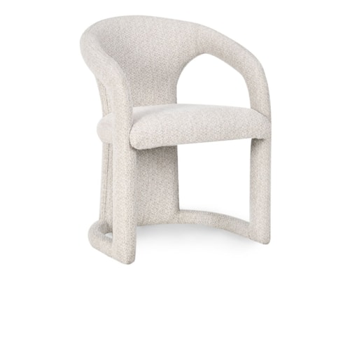 Mid-Century Modern Dining Chair with Webbed Seating Suspension
