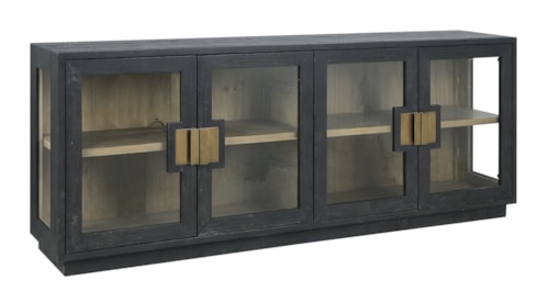 Contemporary 4-Door Accent Cabinet