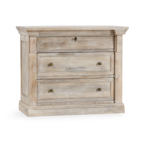 Wood 3Dwr Nightstand Natural White Wash