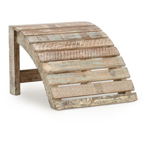 Rustic Adirondack Stool with Reclaimed Wood Construction