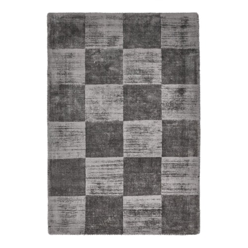 Indoor 9x12 Check Charcoal Rug