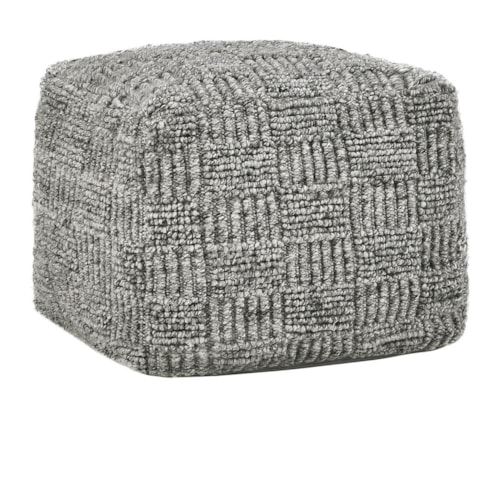 Casual Cube Pouf with Fabric Upholstery