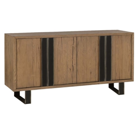 Reclaimed Oak 4Dr Buffet Cafe Brown