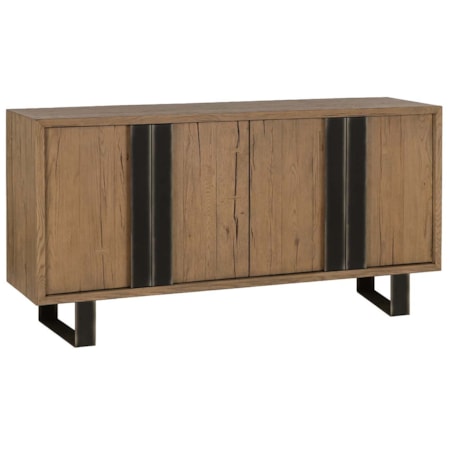 Reclaimed Oak 4Dr Buffet Cafe Brown