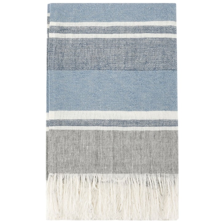 Classic Home THROWS Tc Lima Capri Blue/Dark Gray Throw 50X70