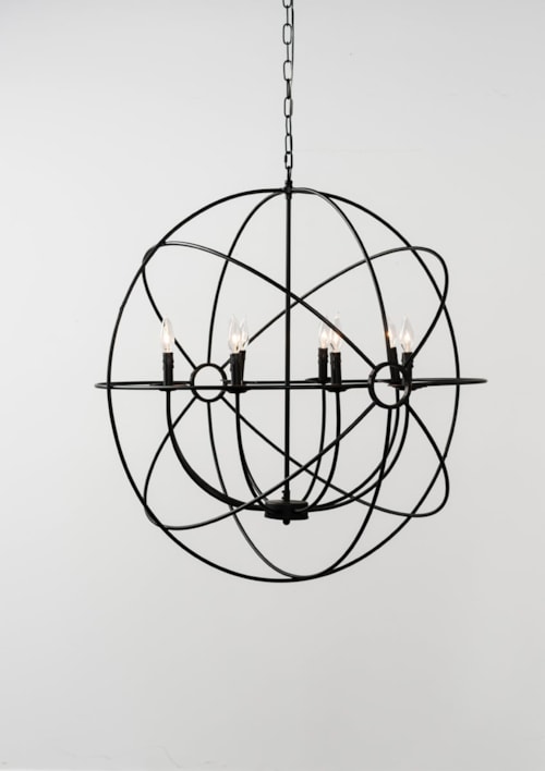 Derince Iron Chandelier Large Black