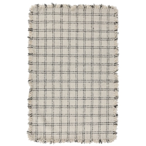 5' x 8' Checkered Wool Rug