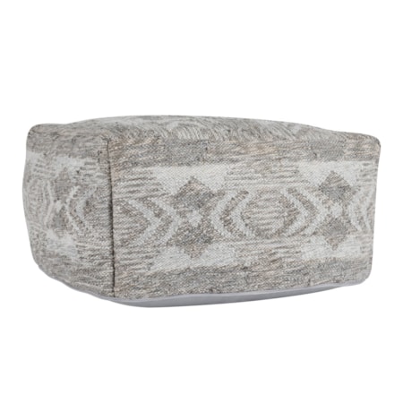 Caravan Gray Multi Pouf 24X24x12