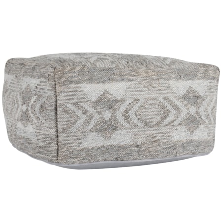 Caravan Gray Multi Pouf 24X24x12