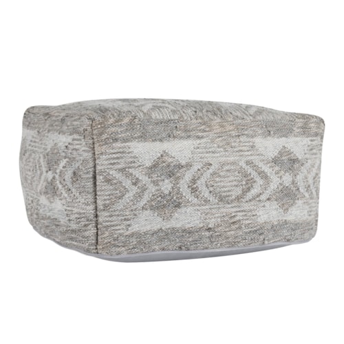 Caravan Gray Multi Pouf 24X24x12