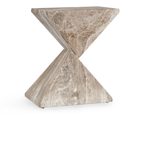 Contemporary Accent Table with Marble Design