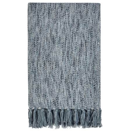 Tc Sharma Denim Blue Throw 50X70