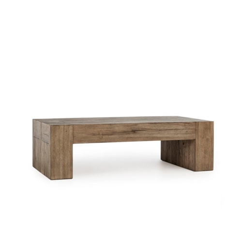 Reclaimed Oak 60" Coffee Table Cafe Brown
