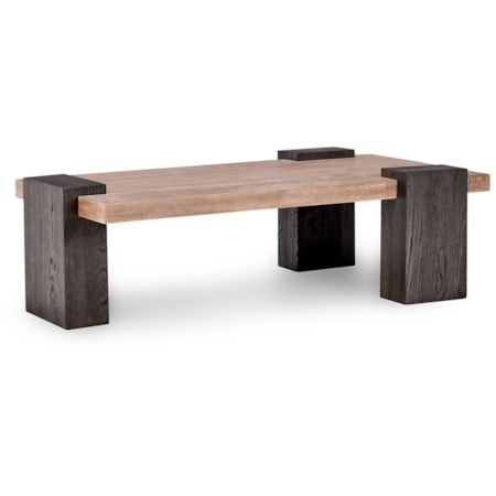 Rio Coffee Table Natural/Dark Brown