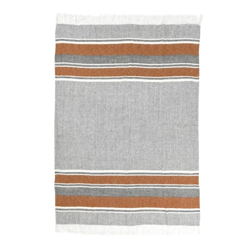 Tc Lima Gray/Rust Throw  50X70