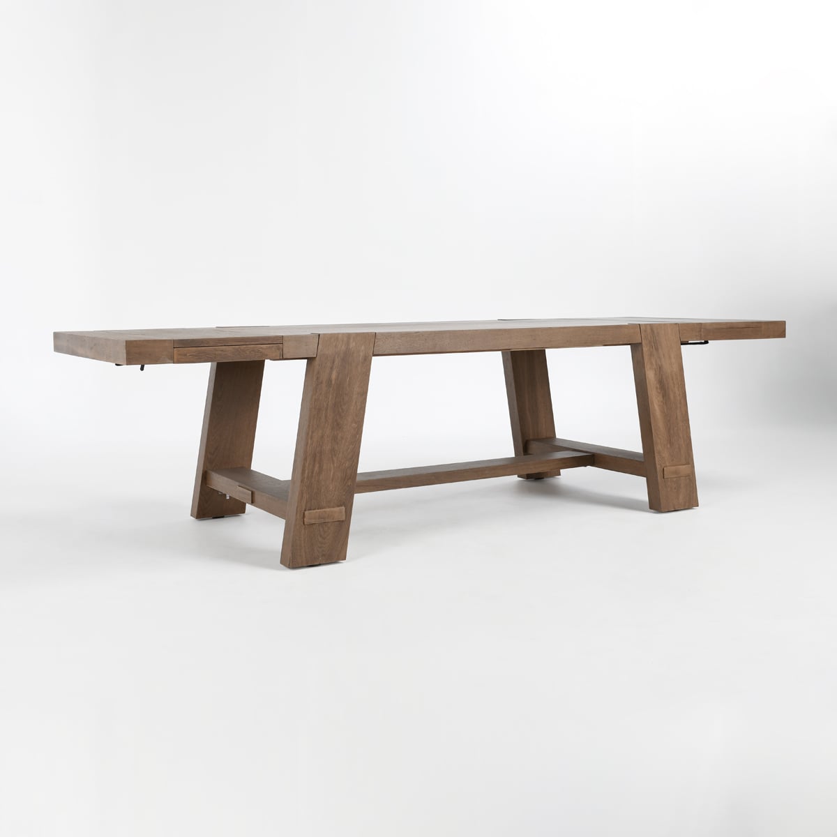 112" Extension Dining Table Medium Brown