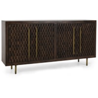 Norwood Mango Wood 4Dr Buffet Bark Brown