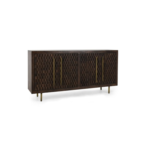 Norwood Mango Wood 4Dr Buffet Bark Brown