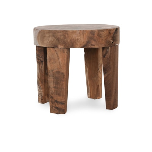 Rustic Round Accent Table