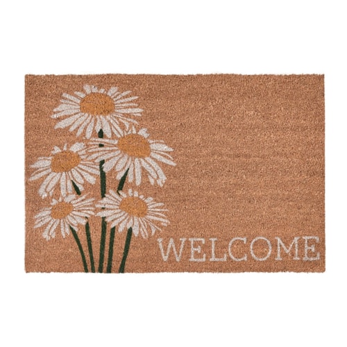 Doormat Daisy Welcome Ivory Multi/Natural 24X36