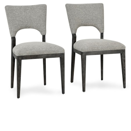 Upholstered Dining Chair Gray Set Of 2