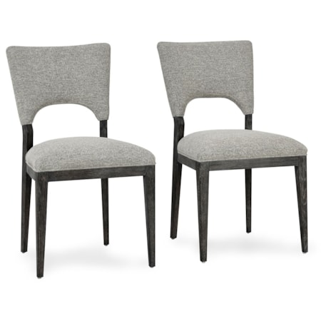 Upholstered Dining Chair Gray Set Of 2