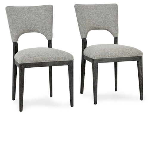 Upholstered Dining Chair Gray Set Of 2