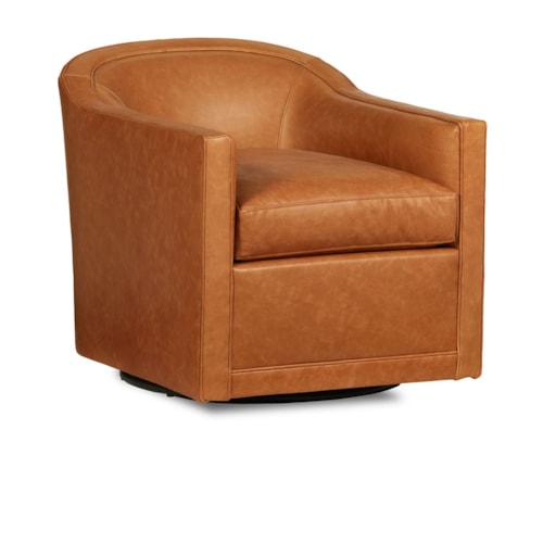 Garza Accent Chair - Swivel Oste River Leather, Coin