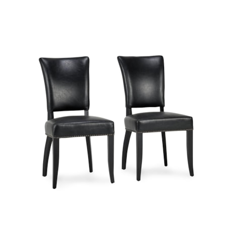 Upholstered Dining Chair Black Set Of 2