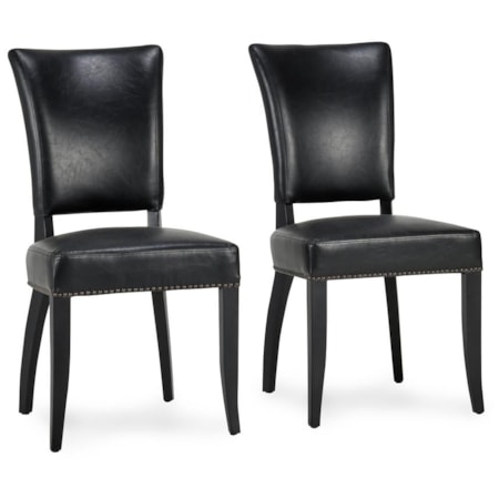 Upholstered Dining Chair Black Set Of 2